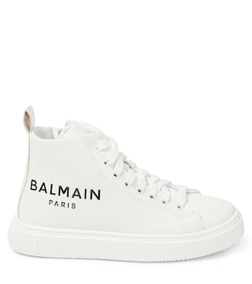 High-Top Sneakers aus Leder | Balmain Kids