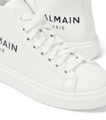 High-Top Sneakers aus Leder | Balmain Kids