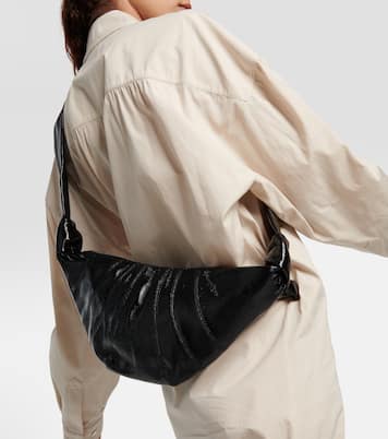 Croissant Small coated canvas shoulder bag | Lemaire