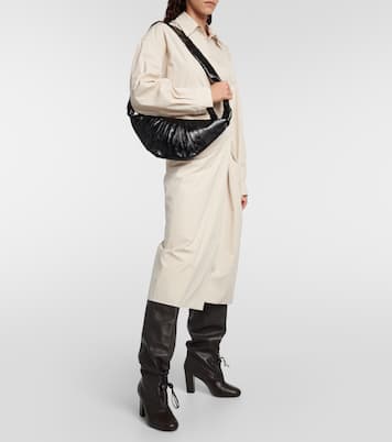 Croissant Small coated canvas shoulder bag | Lemaire
