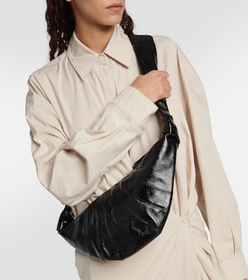 Croissant Small coated canvas shoulder bag | Lemaire