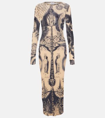 Tattoo Collection mesh midi dress | Jean Paul Gaultier
