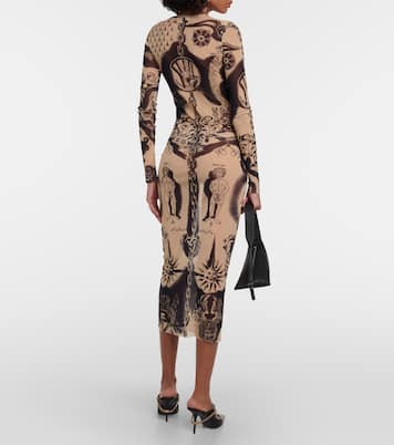 Tattoo Collection mesh midi dress | Jean Paul Gaultier