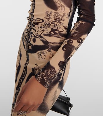 Tattoo Collection mesh midi dress | Jean Paul Gaultier