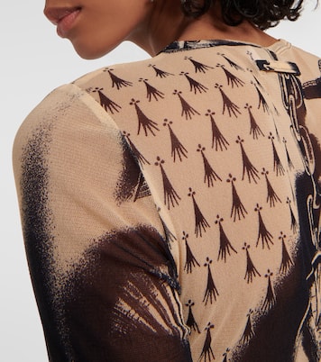 Tattoo Collection mesh midi dress | Jean Paul Gaultier