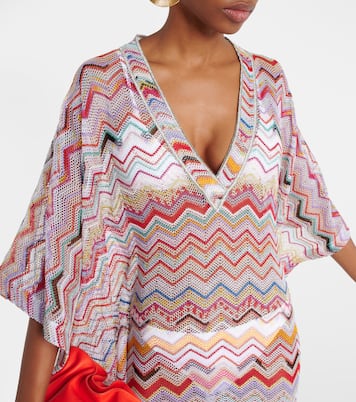 Zig Zag lamé beach cover-up | Missoni Mare