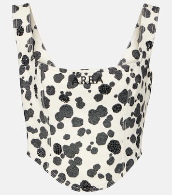 Dalmatian embellished denim corset | Area
