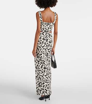 Dalmatian embellished denim corset | Area