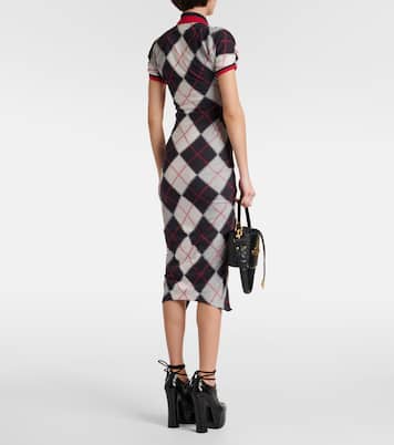 Pulling argyle cotton midi dress | Vivienne Westwood