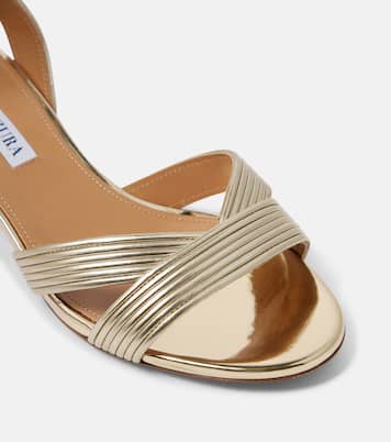 Sandalen Ari 35 aus Metallic-Leder | Aquazzura