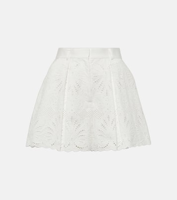 Shorts in cotone a vita alta | Self-Portrait