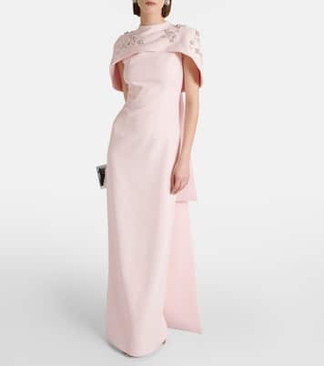 Verzierte Robe aus Crêpe | Safiyaa