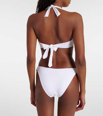 Paris ring-detail halterneck bikini top | Melissa Odabash