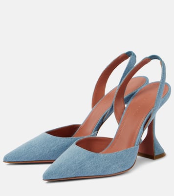 Escarpins Holli 95 en jean | Amina Muaddi