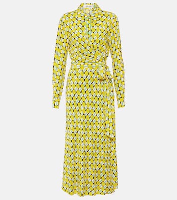 DIANE VON FURSTENBERG Phoenix printed stretch-mesh midi wrap
