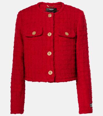 Giacca cropped in tweed | Versace