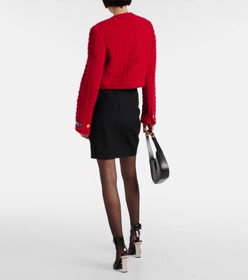 Giacca cropped in tweed | Versace