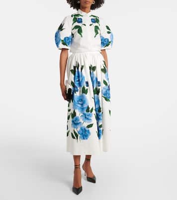 Blusa in cotone con stampa | Erdem
