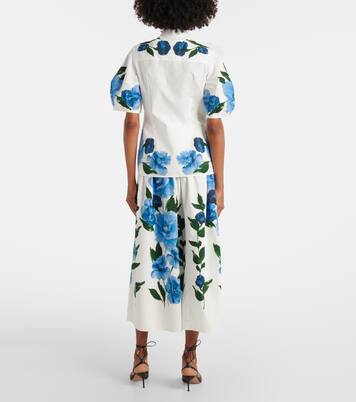 Blusa in cotone con stampa | Erdem