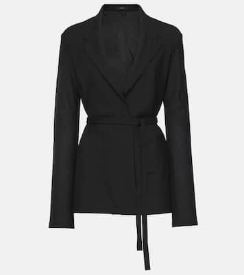 Haxo wool-blend voile wrap blazer | Joseph