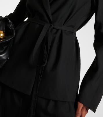 Haxo wool-blend voile wrap blazer | Joseph