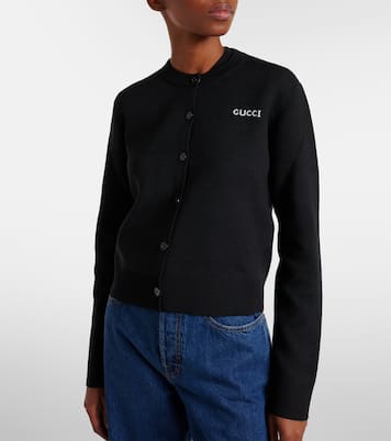 Wool jacquard cardigan | Gucci