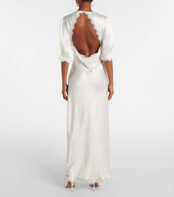 Annabella lace-trimmed satin maxi dress | Rixo