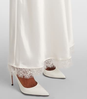 Annabella lace-trimmed satin maxi dress | Rixo