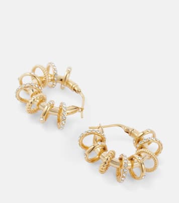 Boucles d’oreilles Multi Ring Small à ornements | Amina Muaddi