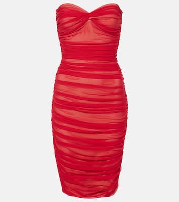 Walter ruched mesh minidress | Norma Kamali