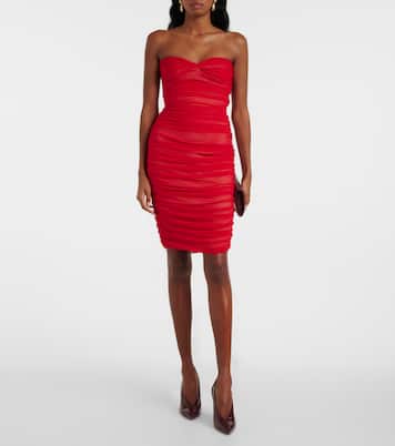 Walter ruched mesh minidress | Norma Kamali