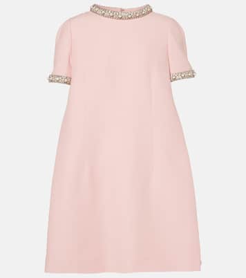 Vestido corto de Crepe Couture bordado | Valentino