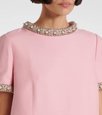 Vestido corto de Crepe Couture bordado | Valentino