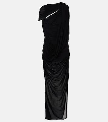 Draped open-back jersey maxi dress | Mugler