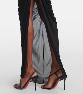 Draped open-back jersey maxi dress | Mugler