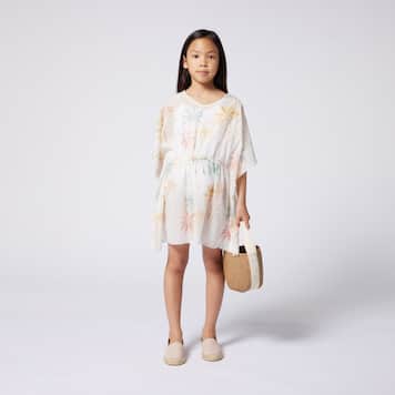 Printed cotton voile dress | Chloé Kids