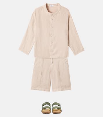 T-shirt e shorts in lino | Il Gufo
