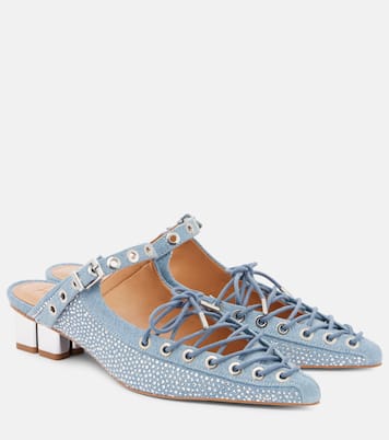 Mules en jean à ornements | Ganni