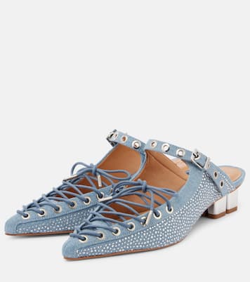 Mules en jean à ornements | Ganni