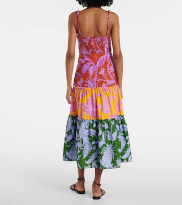 Robe midi Tropical Swing Mix en coton | Farm Rio