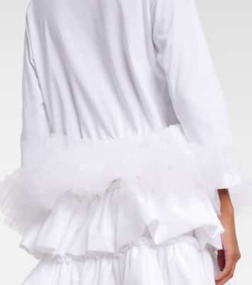 Top de algodón con ribete de tul | Noir Kei Ninomiya