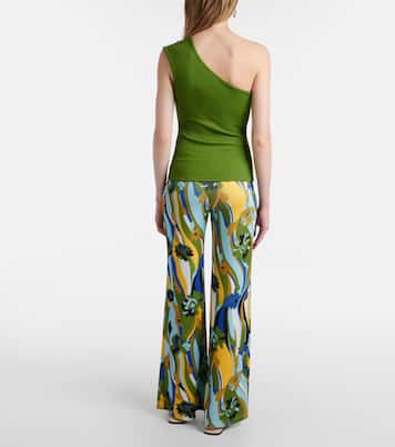 Paisley asymmetric gathered top | Christopher Esber
