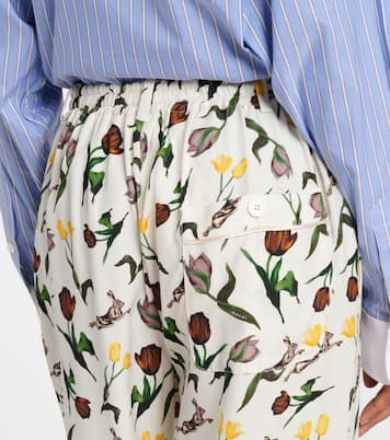 Bedruckte Palazzo-Hose aus Seide  | Marni