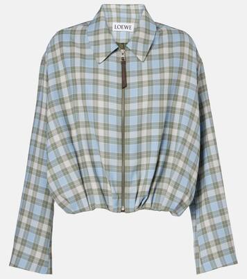 Chaqueta drapeada a cuadros | Loewe