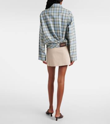 Chaqueta drapeada a cuadros | Loewe