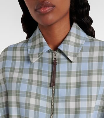 Chaqueta drapeada a cuadros | Loewe