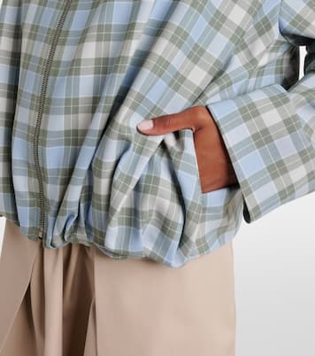 Chaqueta drapeada a cuadros | Loewe