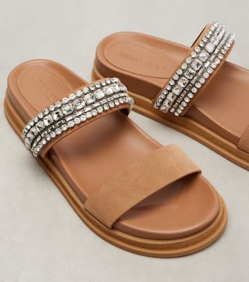Jadi crystal-embellished suede slides | Jimmy Choo