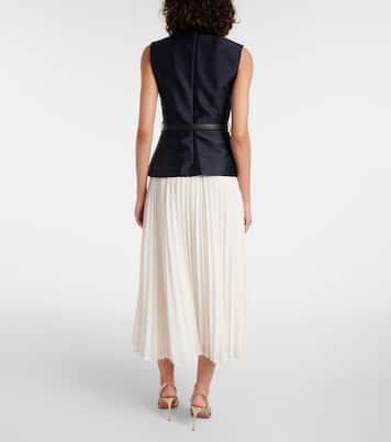Midikleid aus Taft | Self-Portrait