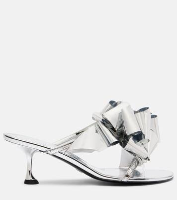 Pantoletten Tee Souvenir aus Metallic-Leder | Proenza Schouler
